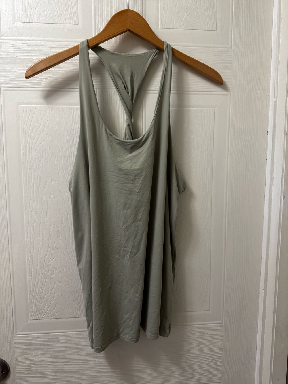 ALO Yoga Sage Green Twist-Back Racerback Tank